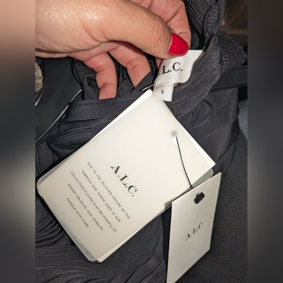 NWT A.L.C. RENZO MATTE PLEATED DRESS - Picture 2 of 12